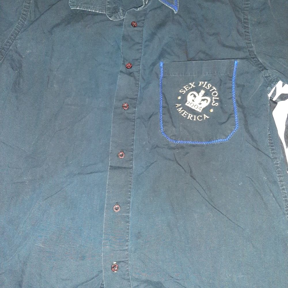 Dragonfly Sex Pistols 2004 tour button up shirt